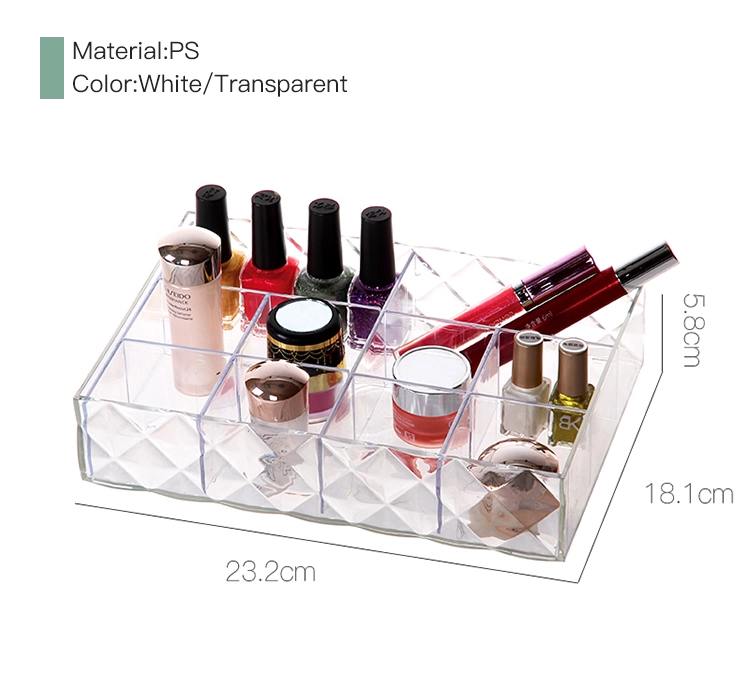 Wholesale Acrylic Makeup Lipstick Brush Organizer with Drawers Transparent Large Dresser Cosmetic Case Makeup Storage Bin