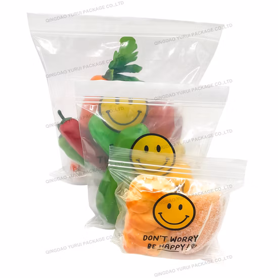 Sacs en plastique réutilisables de tirette de serrure de fermeture éclair de sac de LDPE d'emballage alimentaire de congélateur